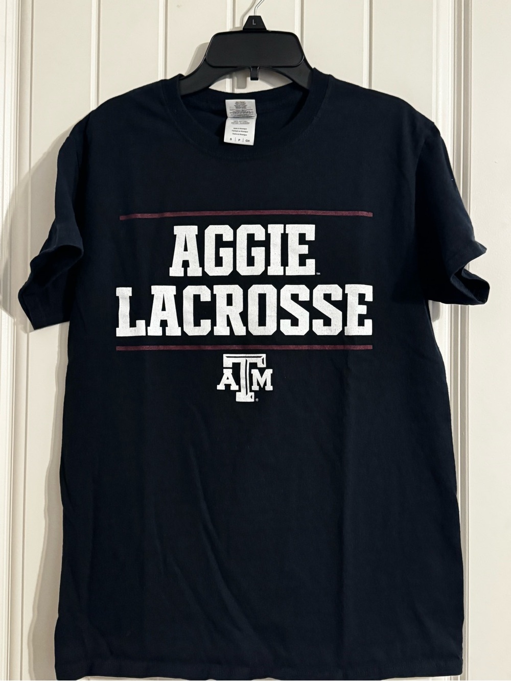 Gildan Texas A&M Aggie Lacrosse Ultra Cotton T-Shirt Black Small